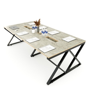 โต๊ะประชุมร่วมสมัย Xconcept HBXC046 ขนาด 240x120 ซม. ทำจากไม้อัด MDF เคลือบเมลามีน ขาเหล็ก สำหรับใช้ในสำนักงานหรือโรงแรม - Product Image 2
