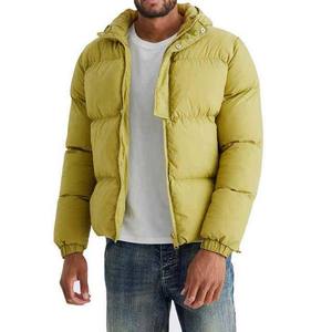 <b>Lightweight</b> Canvas Winter Puffer <b>Jacket</b> with Stand Collar Front Logo Reversible Hooded <b>Waterproof</b> <b>Breathable</b> - Product Image 1