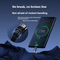 Nouveau design 240W câble de charge rapide à double TYPE-C avec affichage numérique câbles de données tressés compatibles pour ordinateur portable téléphone