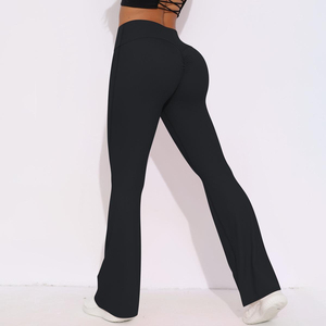 Ropa deportiva Gimnasio Cintura alta Levantamiento de glúteos Mallas para correr Fitness Yoga Deporte Entrenamiento Fitness Flare Leggings Mujer - Product Image 4