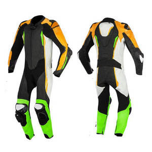 Concevez votre propre combinaison de course de moto en cuir de couleur unie en cuir de vachette véritable-Combinaisons - Product Image 5