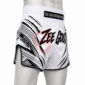 กางเกง MMA แบบซับลิเมชั่นสั่งทำพิเศษ 100% โพลีเอสเตอร์ ระบายอากาศได้ดี แห้งเร็ว ซับเหงื่อ กางเกงมวยไทยสำหรับฝึกซ้อมและต่อสู้ - Product Image 5