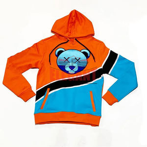 Chándal bordado con logotipo personalizado unisex con capucha, sudadera para hombre, conjuntos de capucha y Pantalones estampados abullonados - Product Image 3