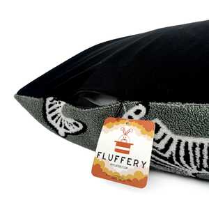 Fluffery Zebra Print Throw Pillow 18 X 18 Cm Square Green Polyester Foam <b>Filled</b> Removable Washable Decorative <b>Cushion</b> <b>for</b> Sofa - Product Image 5