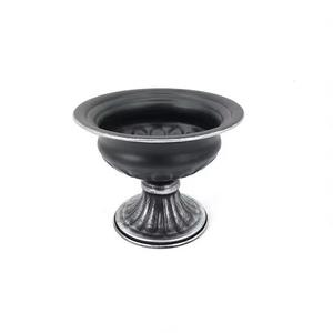 Vase sur pied en fer doré élégant, moderne, résistant à la rouille, décoration de table professionnelle pour mariage et événements, centre de table, bol à fleurs - Product Image 3