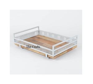 Bandeja de hierro de diseño fabuloso con asas de resina, utensilios de cocina de Calidad exclusiva, bandeja para servir alimentos para mayorista - Product Image 3