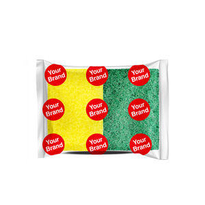 Marque privée Éponges à vaisselle parfumées antibactériennes Casalina Multicolore 12.5x9x3cm Taille Tampons à récurer Lot de 2 - Product Image 1