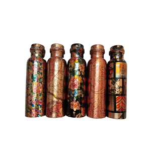 Bouteille en cuivre de la plus haute qualité du fabricant en gros, gobelets en acier inoxydable à boire directement au design étranger faits à la main - Product Image 4