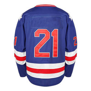 Chandail de sport en jersey de hockey sur glace pour hommes, lettres et chiffres cousus, confortable, prix raisonnable, logo personnalisé OEM - Product Image 4