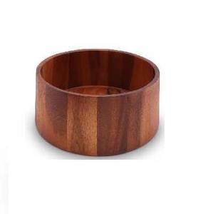 Bol sur pied en bois de beauté vintage, centre de table de style campagnard personnalisable pour la décoration intérieure au meilleur prix - Product Image 4