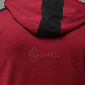 Pakistán Fabricación Hombres Half Zip Hoodies Maroon Color Hombres Half Zip Basics Algodón Blended Hoodies Casual Sudadera con capucha para hombres - Product Image 5