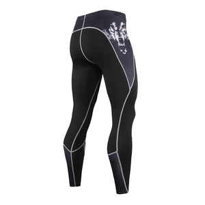 Ensemble de compression 2 pièces pour homme Elite Performance, protection UV, imprimé MMA BJJ, t-shirt et legging respirants - Product Image 3