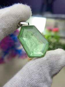 สร้อยคออเมทิสต์สเตอร์ลิงเงินสเตอร์ลิงพร้อมจี้อาร์ตเดคโคพร้อมจี้อัญมณีสำหรับงานแต่งงานของผู้หญิงและงานเลี้ยงของขวัญ - Product Image 4