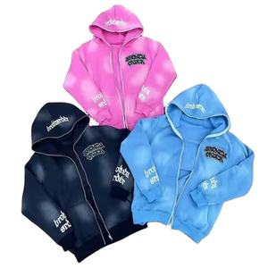 Survêtement Brodé Épais 2025 GSM à Fond Ouvert, Sweat à Capuche Court, Survêtement, Pakistan, 100% Coton, 450 Qualité Supérieure - Product Image 4