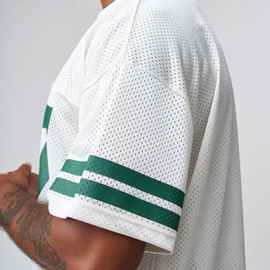 Venta al por mayor de deportes, fabricante profesional de entrenamiento de malla personalizado, camisetas de fútbol verde Lacrosse para hombres, camisetas para hombres - Product Image 5