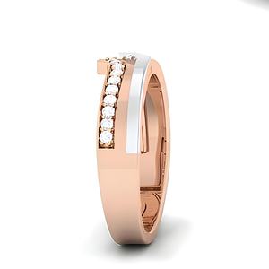 IGI Certified 14K Solid Gold <b>Couple</b> Band <b>Ring</b> With Real Natural Diamond Elegant Jewelry - Product Image 4