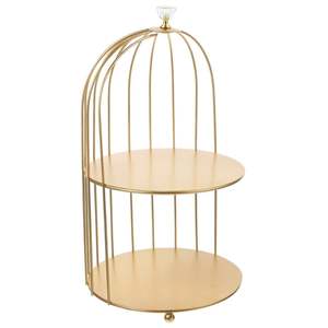 Light Luxury Spice Rack glass Iron Birdcage Household <b>Desktop</b> Storage Rack MultiLayer <b>Shelving</b> Rack Simple Iron Golden Bird Cage - Product Image 4