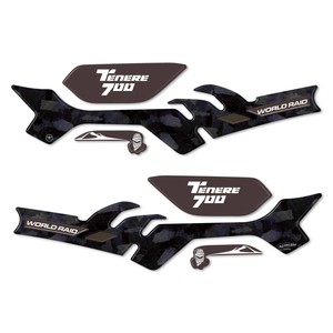 Adesivi Neri per Paramani Compatibili con Yamaha Tenere 700 World Raid, Adesivi per Serbatoio Moto - Product Image 1