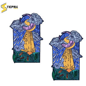 Parche bordado de PVC con forma de flor de Color de contraste tejido 3D personalizado de alta calidad, logotipos de ropa deportiva de fieltro para sombreros - Product Image 2