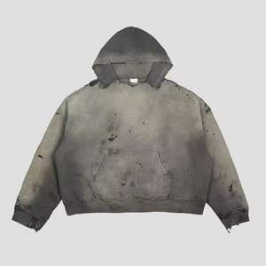 Nouveau sweat à capuche pour homme de qualité supérieure, fabriqué sur mesure, 100% coton, lavage à l'acide numérique, effet délavé au soleil, design avec poche - Product Image 6