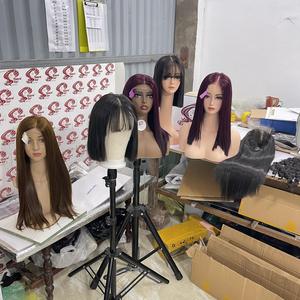 บ๊อบวิกผมคนแท้สีดำสำหรับผู้หญิงผิวดำผมแท้แบบเวียดนาม - Product Image 5