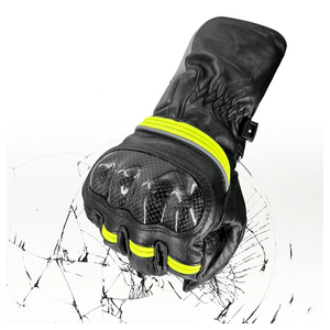 Gants de moto d'hiver en carbone avec écran tactile Gants d'équitation en cuir protecteurs - Product Image 5