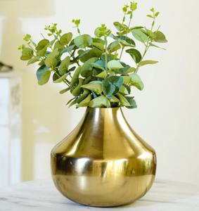 Florero de Metal dorado de alta calidad, la última pieza central de Mesa decorativa para el hogar, sala de estar, oficina, Hotel, decoración Interior, uso - Product Image 5