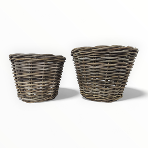 Panier de rangement durable en rotin naturel Kubu gris avec doublure en plastique coloré, excellent rapport qualité-prix - Product Image 5