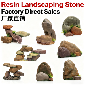 Pierres de ruisseau artificielles Aquarium Spécial Aménagement Paysager Bord De Rivière Pierre Décoration Ensemble Jardin Paysage Résine Usine Nouvel Ornement - Product Image 2