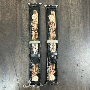 สายนาฬิกาสเตนเลสลายดอกไม้สุดพิเศษระบายอากาศได้สายนาฬิกาสำหรับทั้งชายและหญิงลายดอกไม้สามารถปรับแต่งได้ - Product Image 1