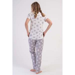 KADIN P.SUPREM O YAKA KISA KOL ETEGI OVAL CEPLI PIJAMA TAKIM - เครม - เครม - Product Image 5