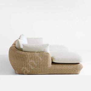 Muebles de Jardín de Ratán, Conjuntos de Sofás de Jardín de Ratán Pequeños Listos para Armar, Conjuntos de Sofás de Esquina para Jardín <span class=keywords><strong>Pequeño</strong></span> - Product Image 4