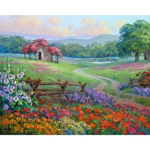 Mikki Senkarik Art MSA129AT porcelana esmaltada paisaje acento y decoración azulejo pulido para uso Interior supermercados salas de estar - Product Image 1