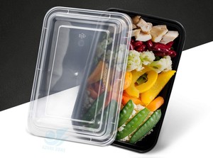 Commerce en vrac rectangulaire PP plastique conteneur alimentaire jetable micro-ondes MF38 OZ boîte à déjeuner - Product Image 5