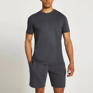 Chándal deportivo informal de Hip Hop de verano para hombre, Camiseta con estampado 3D liso, conjunto corto de estilo deportivo Atlético - Product Image 4