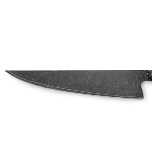 Couteau de chef de cuisine Santoku fait à la main avec lame en acier au carbone et manche en résine Beau design avec gaine en cuir - Product Image 2
