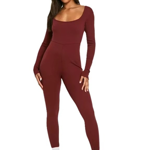 Conjunto de Trajes Deportivos y Monos Personalizados 2026, Ajustados al Cuerpo, Elásticos, de Manga Larga, para Yoga, Gimnasio y Entrenamiento, con Cremallera - Product Image 5