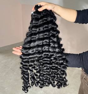 Cabello natural de trama rizada de pelo crudo vietnamita con precio al por mayor extensiones de cabello humano - Product Image 2