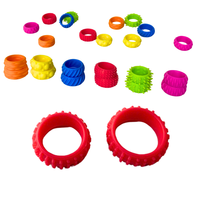 Anneaux sensoriels en silicone colorés sans BPA pour enfants unisexe