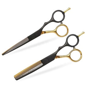 Kits de coiffure professionnels noirs et dorés pour hommes, avec silencieux et repose-doigts - Product Image 1