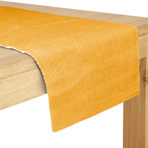 Camino de mesa de comedor de algodón polivinílico amarillo de estilo europeo moderno con diseño rectangular tejido RIB para uso en fiesta de boda de Hotel en casa - Product Image 3