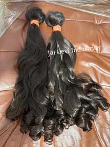 Paquet de cheveux indiens bruts à double trame, cheveux bouclés à cuticule alignée, un donneur, vente en gros d'extensions de cheveux humains - Product Image 6