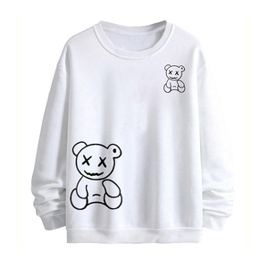 2024 Mejor diseño OEM 100% algodón Sudadera de cuello redondo de gran tamaño en blanco Hombro de peso pesado Sudadera con capucha totalmente personalizada - Product Image 5