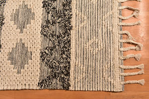 Tapis à tisser en coton à poils hauts Boho moderne Tapis à motif fantaisie pour salon chambre à coucher Décor Technique de pile coupée - Product Image 3