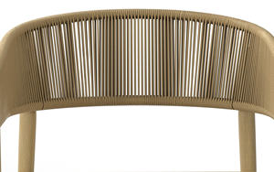 Chaise de salle à manger à accoudoirs en bois d'acacia massif moderne et écologique, tressée en corde, pour café et restaurant, fournisseur de haute qualité, OEM/ODM - Product Image 2