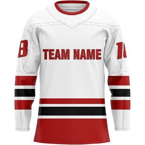 Nouveau 2025 dernier style hommes col en V sublimation brodé à manches longues personnalisé hommes maillot de hockey sur glace - Product Image 4
