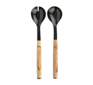 Acheter des couverts noirs pour la maison ensemble de bols de vente chaude fabriqué en inde comprend un ensemble de serveurs à salade en bois - Product Image 6