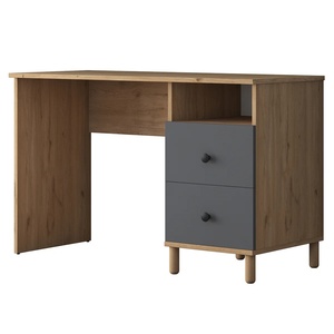 Bureau de jeu moderne en bois de chêne avec tiroirs, poste de travail en bois, table d'étude pour la maison ou le bureau - Product Image 2