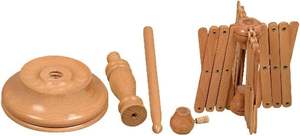 Paraguas de hilo de madera de haya Swift Handcrafted Heavy Duty Wooden Combo Set Decor n Utility Craft - Product Image 3