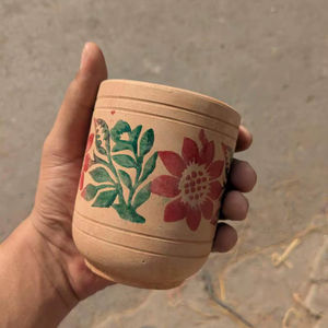 Elegante con estampado de arcilla, gafas ecológicas, cristalería única para Hotel, restaurante, agua potable, desechable, biodegradable - Product Image 1